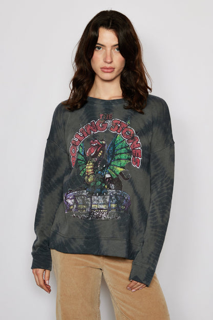 Rolling Stones Dragon Stadium Womens Sweatshirt Grey