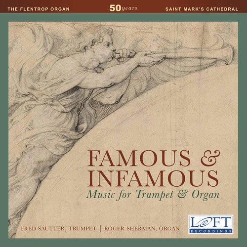 the album cover for Fred Sautter - Famous & Infamous: Music for Trumpet & Organ