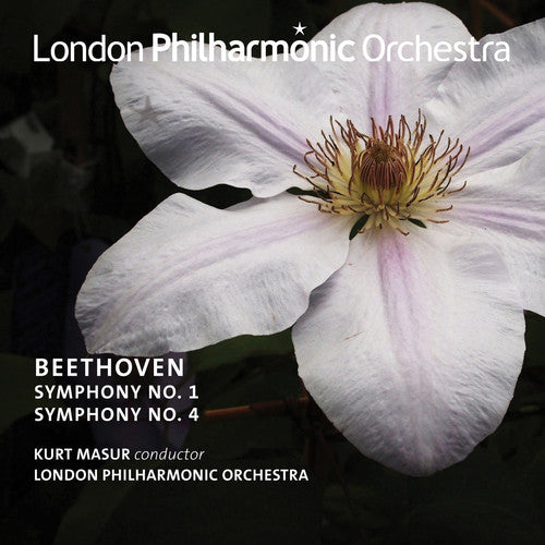the album cover for Masur - Beethoven: Symphony No 1 & Symphony No 4