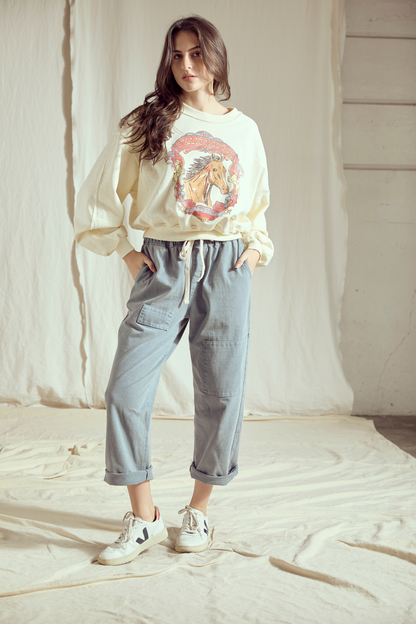 Willie Nelson Wild West Womens Sweatshirt