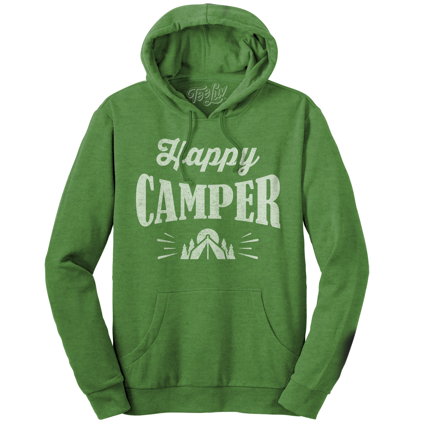 Happy Camper Hooded Sweatshirt Hoodie Officially Licensed - Green