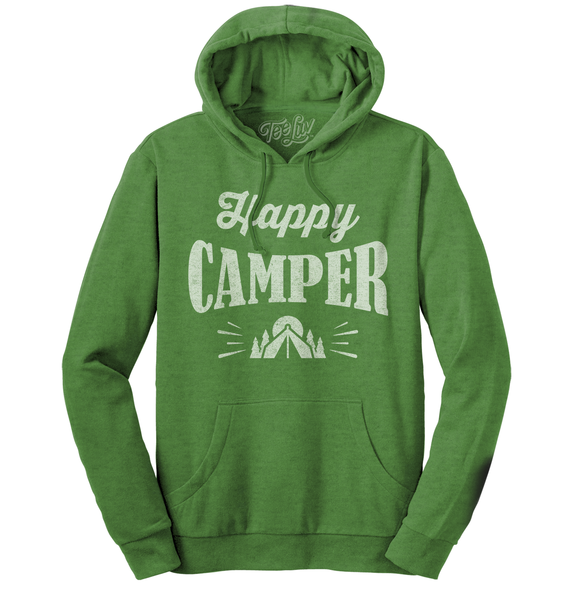 Happy Camper Hooded Sweatshirt Hoodie Officially Licensed - Green