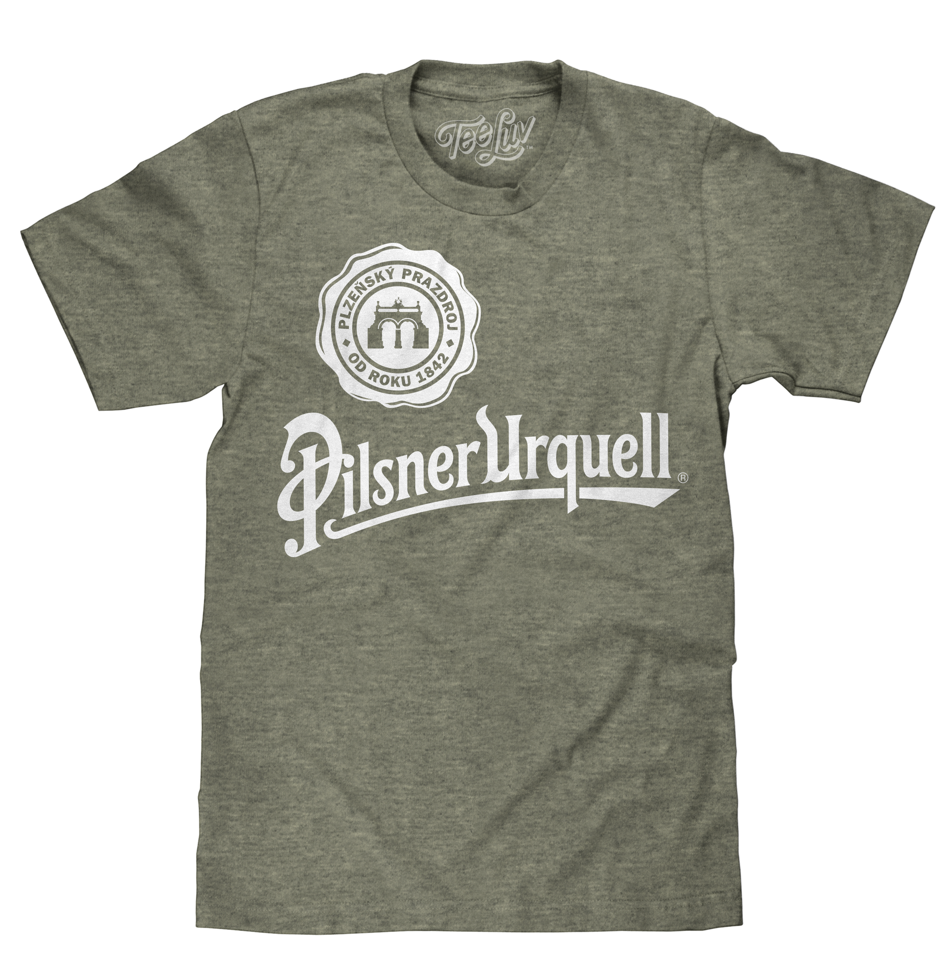 Pilsner Urquell Logo Mens T Shirt Officially Licensed Green