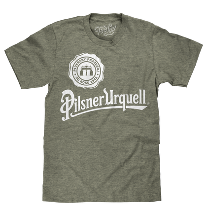 Pilsner Urquell Logo Mens T Shirt Officially Licensed Green