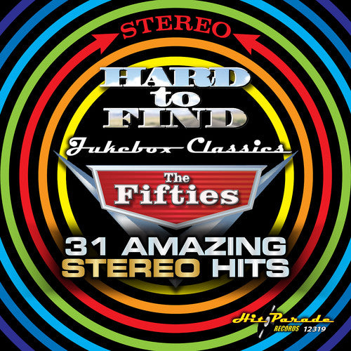 the album cover for Hard To Find Jukebox Classcs Of The Fifties / Var - Hard to Find Jukebox Classics:The Fifties (31 Amazing Stereo Hits)