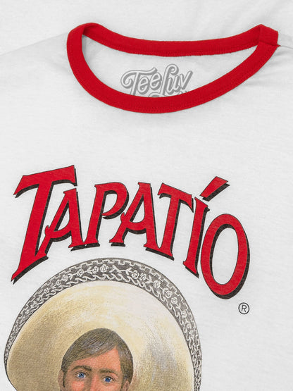 Tapatio Hot Sauce Ringer Mens T Shirt Officially Licensed White/Red
