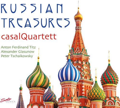 the album cover for Glaszunow / Titz / Casal Quartett - Russian Treasures