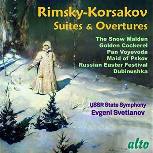 the album cover for Evgeni Svetlanov / Ussr Symphony Orchestra - Rimsky-korsakov: Famous Suites And Overtures