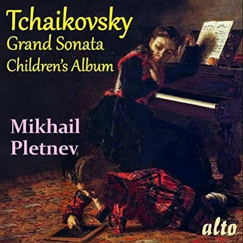 the album cover for Tchaikovsky / Mikhail Pletnev - Grand Sonata In G Major & Children's Album