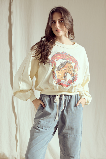 Willie Nelson Wild West Womens Sweatshirt