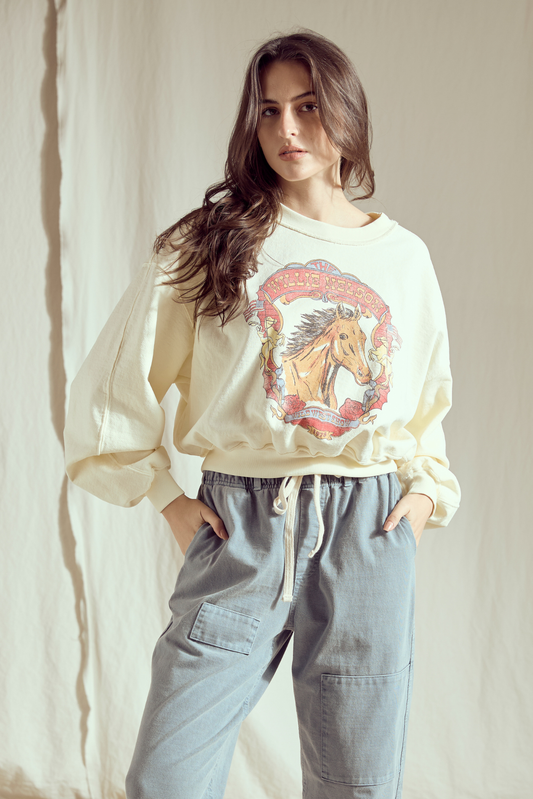 Willie Nelson Wild West Womens Sweatshirt