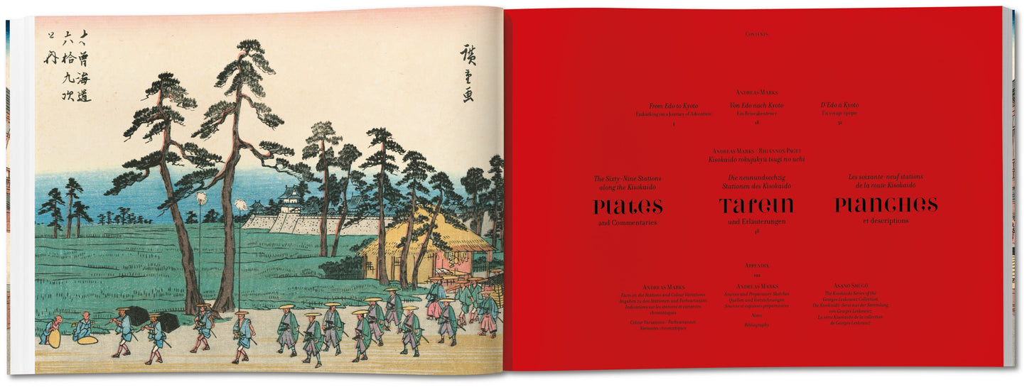 Hiroshige & Eisen. The Sixty-Nine Stations along the Kisokaido (German, French, English) Book