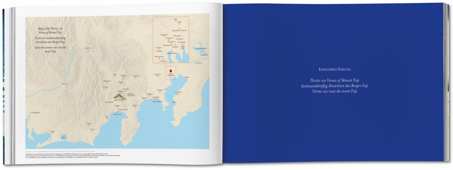 Hokusai. Thirty-six Views of Mount Fuji (German, French, English) Book