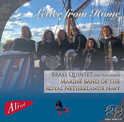 the album cover for Brass Quintet and Percussion Marine Band of the Royal Netherlands Navy - Letter From Home