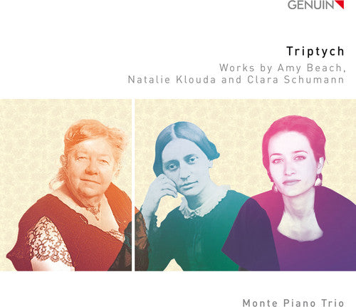 the album cover for Beach / Klouda / Schumann / Monte Piano Trio - Triptych