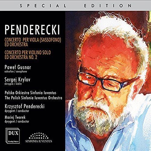 the album cover for Penderecki / Gusnar / Krylov / Tworek - Krzysztof Penderecki: Concerto Doppio per Violino, Viola e Orchestra