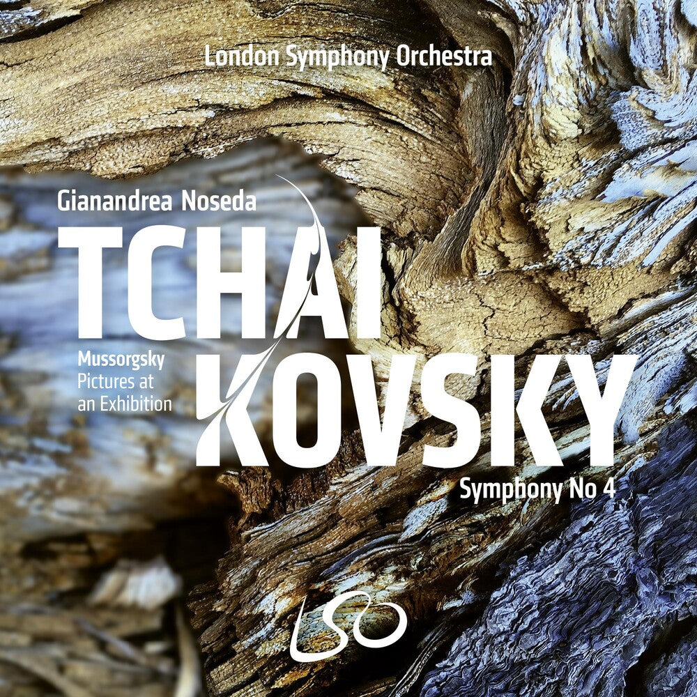 the album cover for London Symphony Orchestra / Gianandrea Noseda - Tchaikovsky: Symphony No.4; Mussorgsky: Pictures At An Exhibition