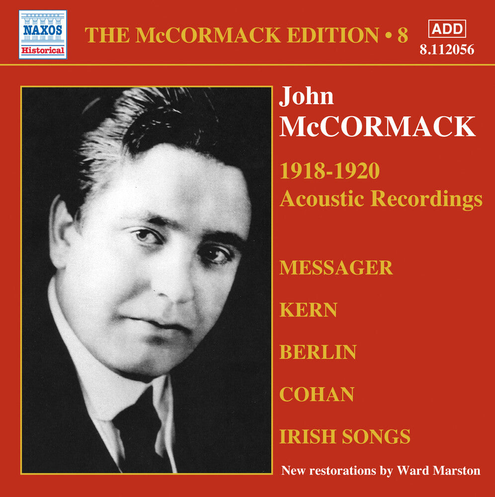 the album cover for Pasternack; Victor Orchestra; Rattay; Lapitino; Bo - V 8: Mccormack Edition - 1918