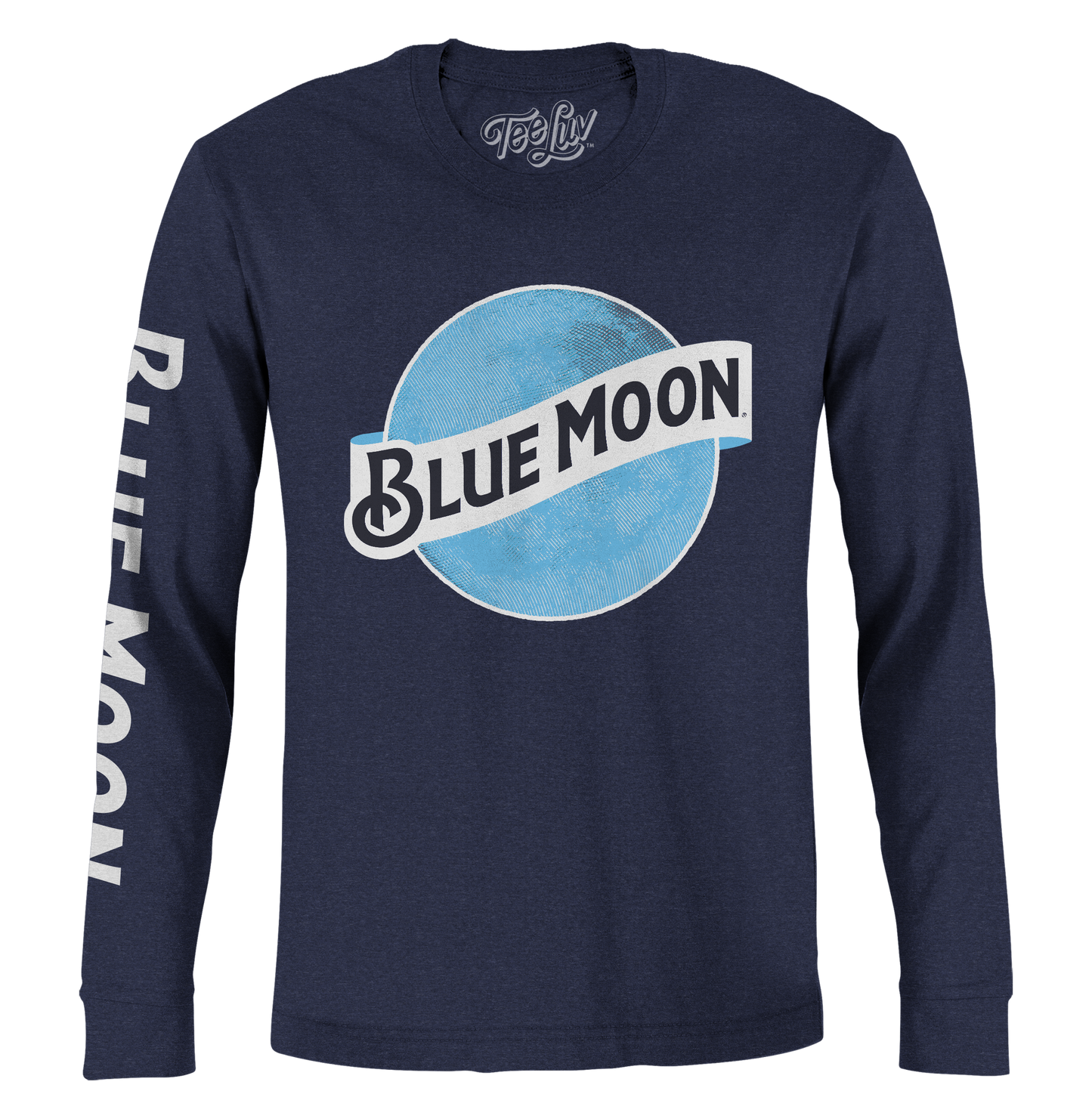 Blue Moon Long Sleeve T Shirt Officially Licensed - Navy