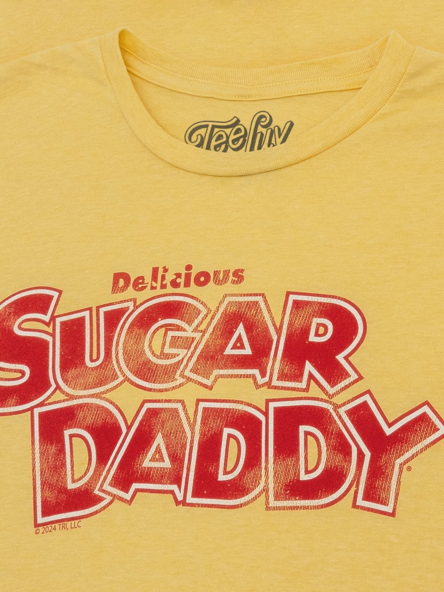 Delicious Sugar Daddy Candy Mens T Shirt Officially Licensed Light Yellow
