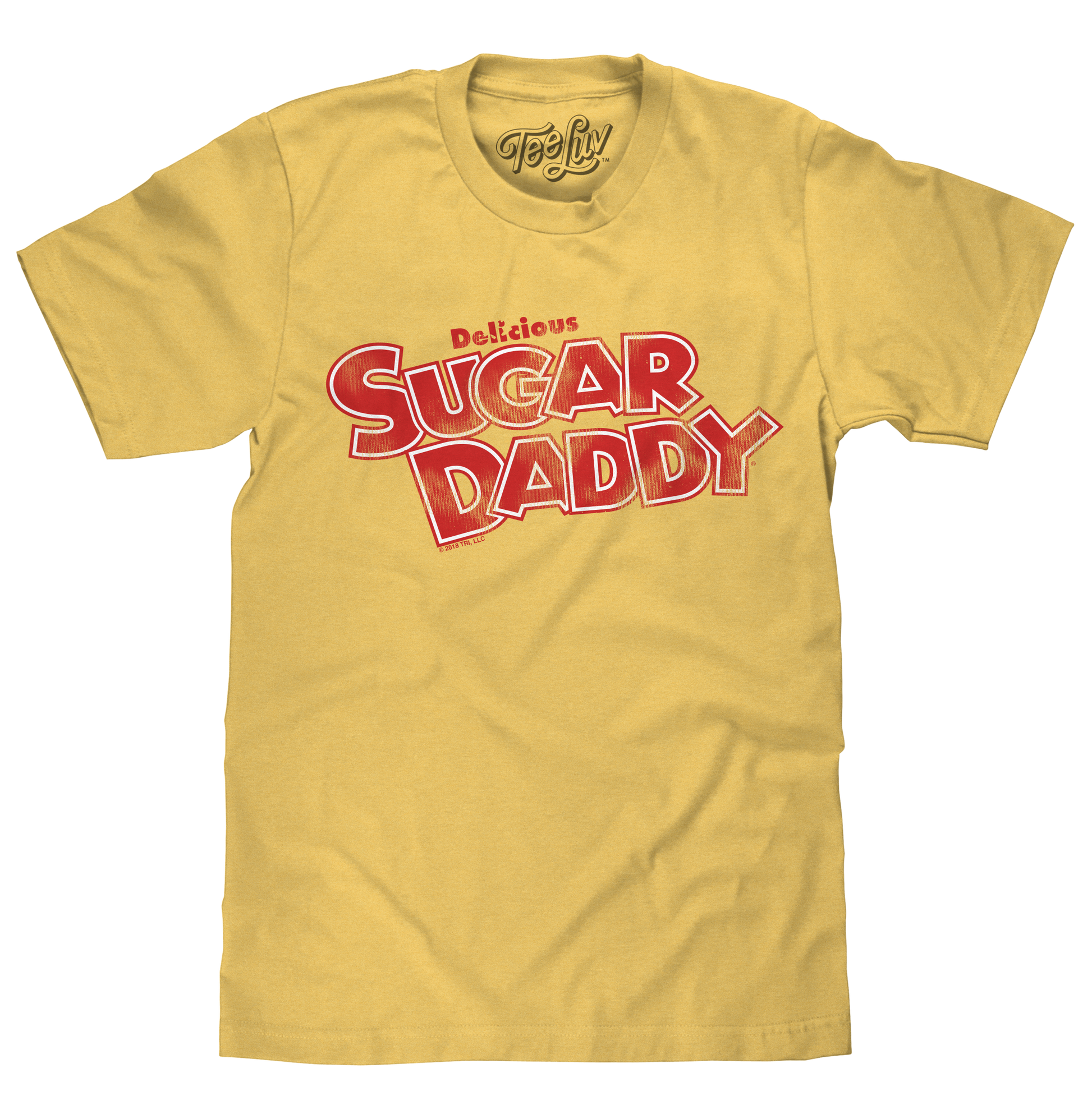 Delicious Sugar Daddy Candy Mens T Shirt Officially Licensed Light Yellow