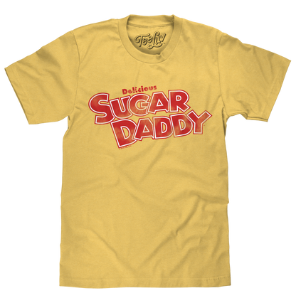 Delicious Sugar Daddy Candy Mens T Shirt Officially Licensed Light Yellow