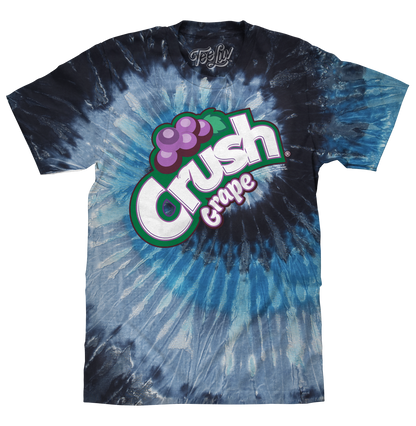 Grape Crush Soda Logo Tie Dye Mens T Shirt Officially Licensed Evening Sky Tie Dye