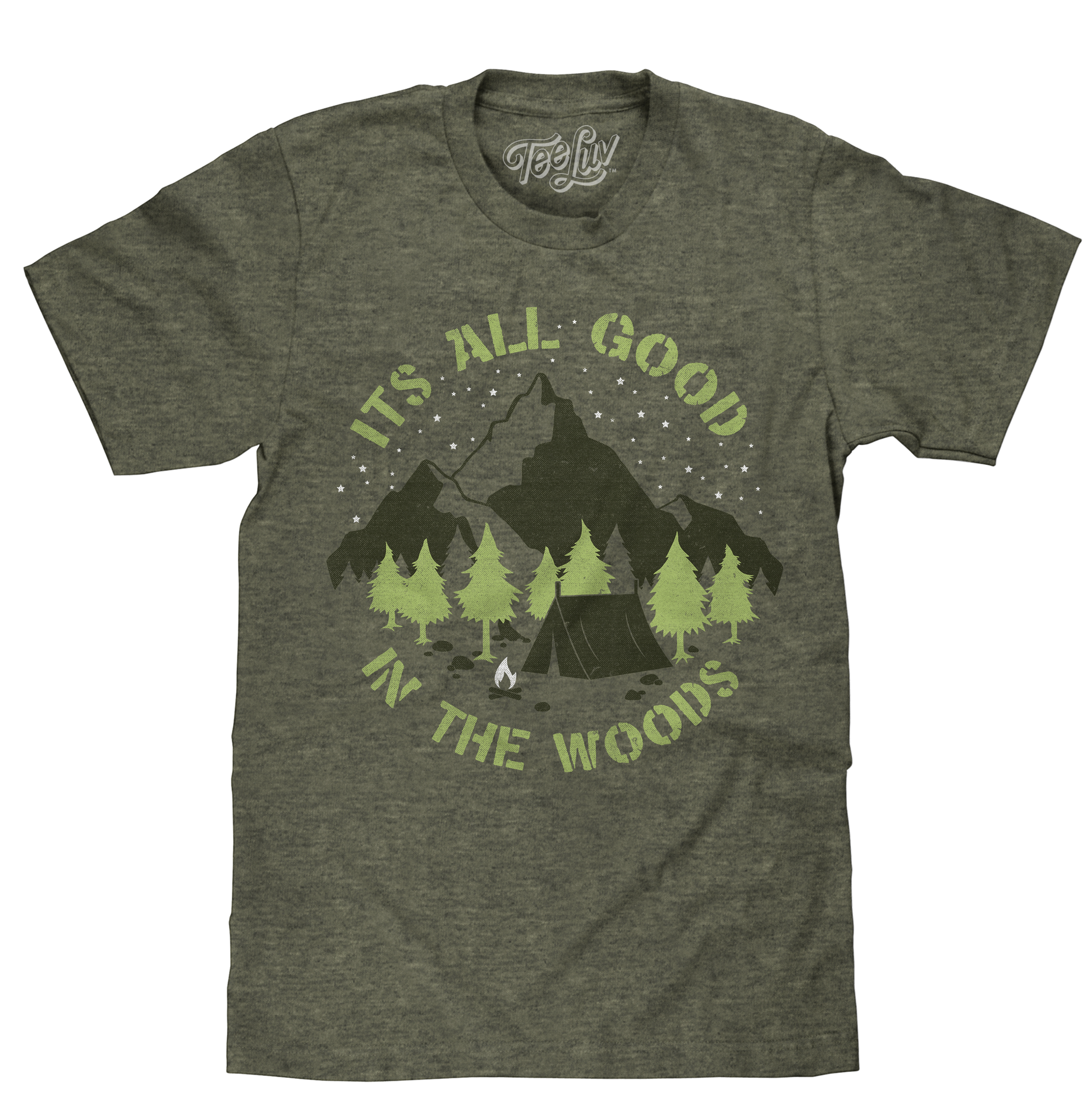 It's All Good in the Woods Mens T Shirt Officially Licensed Green