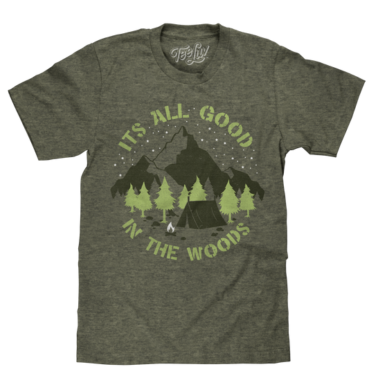 It's All Good in the Woods Mens T Shirt Officially Licensed Green