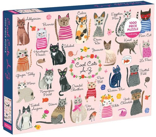 Mudpuppy - Cool Cats A Z 1000 Piece Puzzle - Games