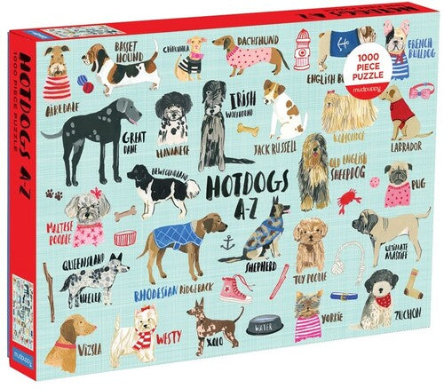 Mudpuppy - Hot Dogs A Z 1000 Piece Puzzle - Games