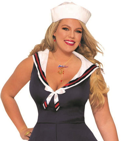 Sexy Ahoy Lady Navy Blue Women's Sailor Halloween Costume X-Large