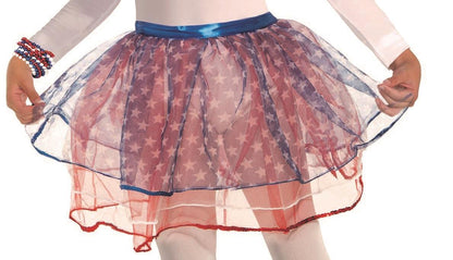 Red, White and Blue Patriotic USA Tutu Skirt 4th of July Accessory Child