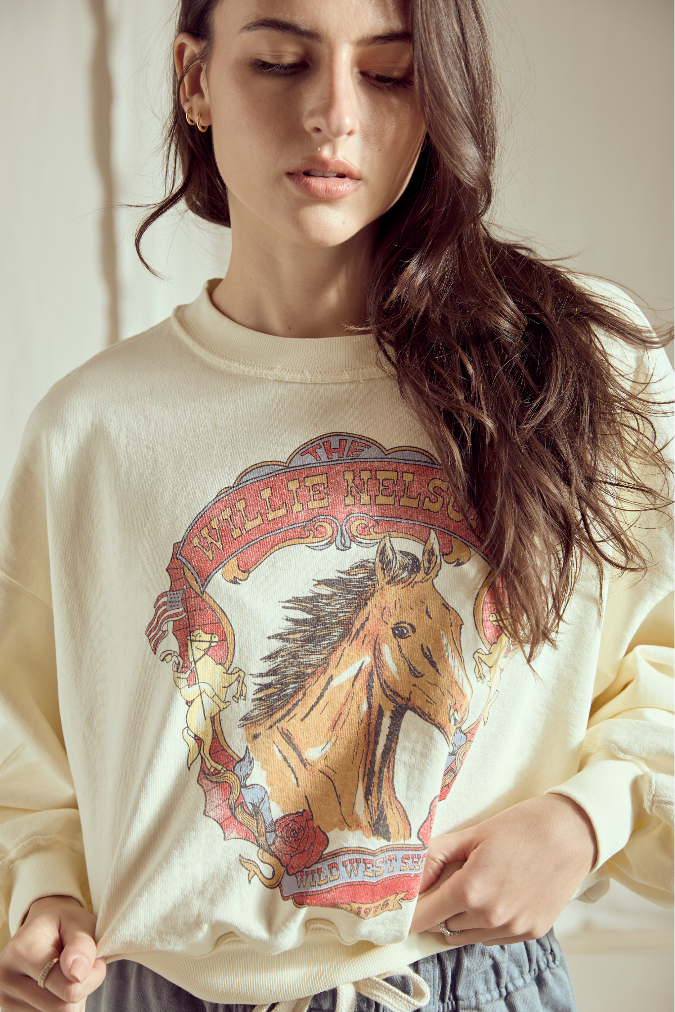 Willie Nelson Wild West Womens Sweatshirt