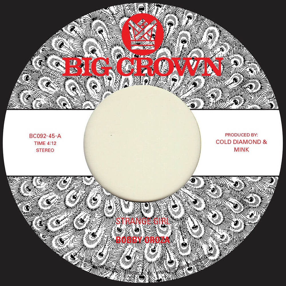 the album cover for Bobby Oroza - Down On My Knees / Strange Girl