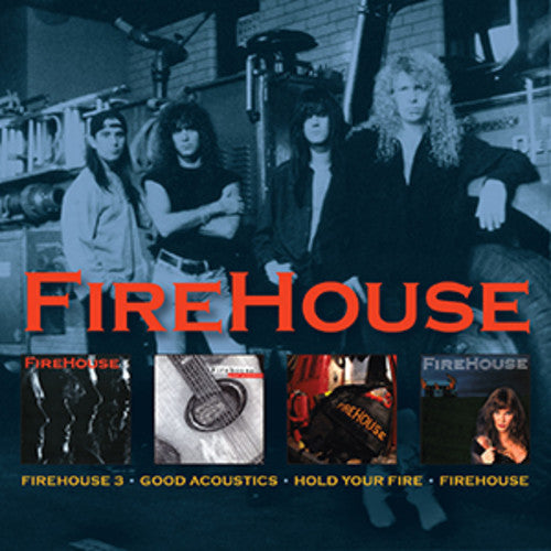 the album cover for Firehouse - Good Acoustics / Hold Your Fire / Firehouse / Tme Circle