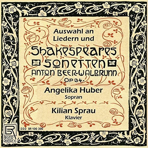 Shakespeare / Huber / Sprau - Shakespeares Sonnets & Lieder - Music CD