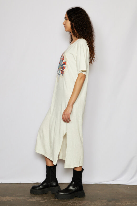 Grateful Dead Bear Maxi Dress Tee Shirt White