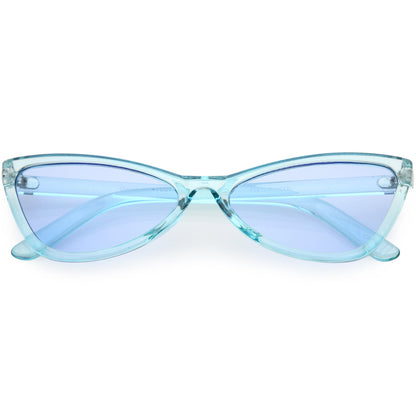 Retro Small Triangle Transparent Color Tone Lens Cat Eye Sunglasses C727