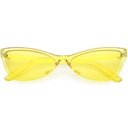 Retro Small Triangle Transparent Color Tone Lens Cat Eye Sunglasses C727