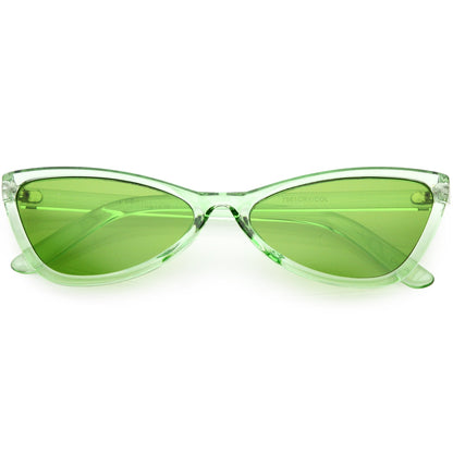 Retro Small Triangle Transparent Color Tone Lens Cat Eye Sunglasses C727