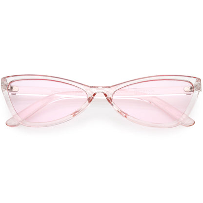 Retro Small Triangle Transparent Color Tone Lens Cat Eye Sunglasses C727