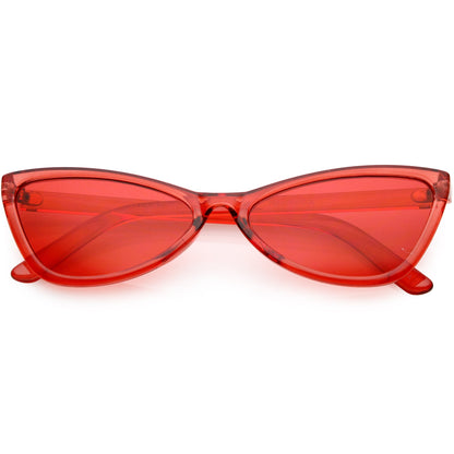 Retro Small Triangle Transparent Color Tone Lens Cat Eye Sunglasses C727