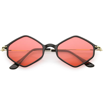 Retro Color Tone Hexagon Diamond Shape Sunglasses C740