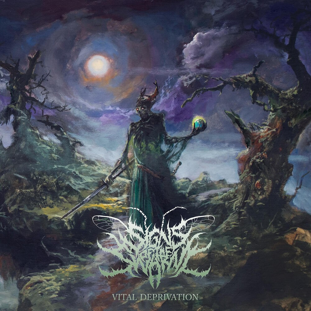 the album cover for Signs of the Swarm - Vital Deprivation