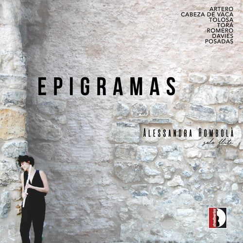 the album cover for Artero / Rombola - Epigramas / Alessandra Rombola Solo Flute