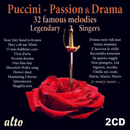the album cover for Maria Callas / Tebaldi,Renata / De Los Angeles,Vic - Puccini: Romance & Drama