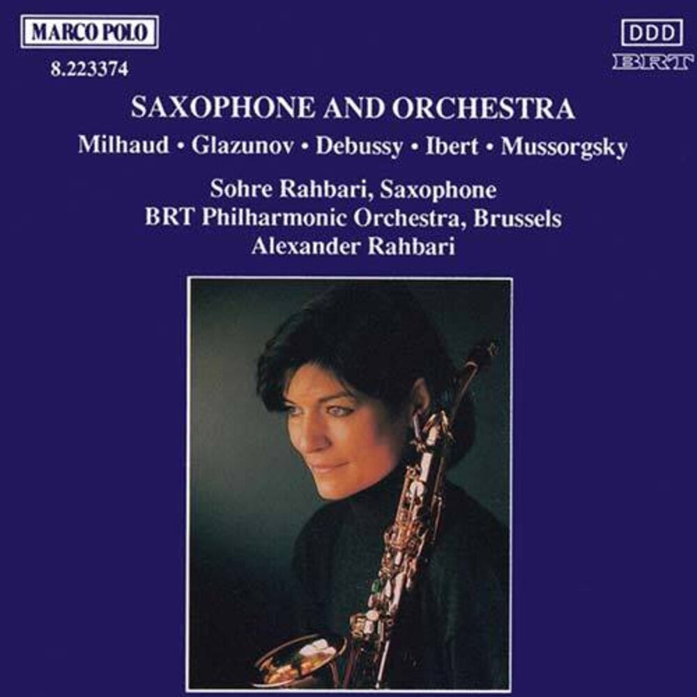 the album cover for Milhaud / Glazunov / Rahbari / Brt Po - Milhaud / Saxophone & Orchestra Works