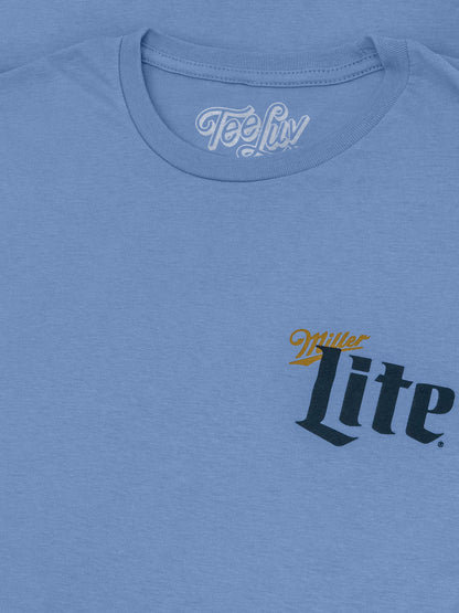 Miller Lite Milwaukee Wisconsin Mens T Shirt Officially Licensed Blue