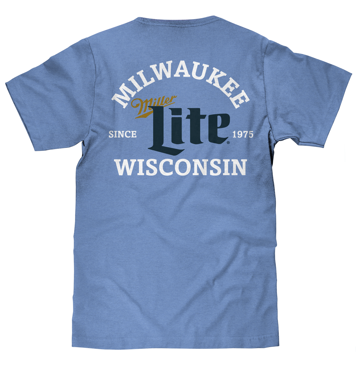 Miller Lite Milwaukee Wisconsin Mens T Shirt Officially Licensed Blue